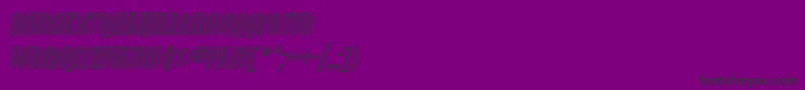 TauernecItalic-fontti – mustat fontit violetilla taustalla
