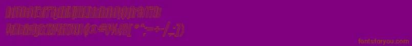 TauernecItalic-Schriftart – Braune Schriften auf violettem Hintergrund