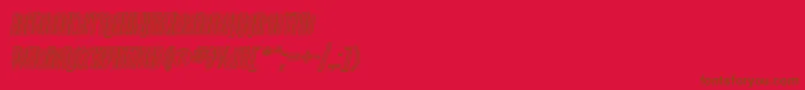 Fonte TauernecItalic – fontes marrons em um fundo vermelho