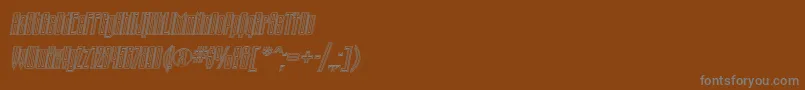 Więcej informacji o czcionce TauernecItalic Czcionka TauernecItalic – szare czcionki na brązowym tle