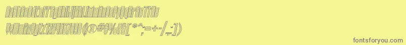 Weitere Informationen zur TauernecItalic-Schriftart TauernecItalic-Schriftart – Graue Schriften auf gelbem Hintergrund