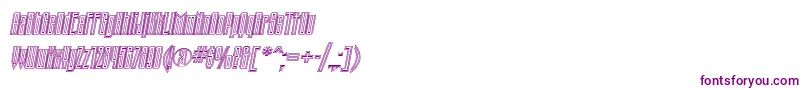 フォントTauernecItalic – 紫色のフォント