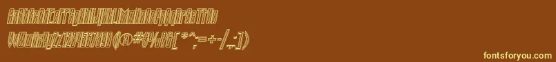 TauernecItalic-fontti – keltaiset fontit ruskealla taustalla