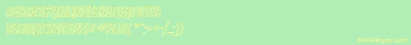 Więcej informacji o czcionce TauernecItalic Czcionka TauernecItalic – żółte czcionki na zielonym tle