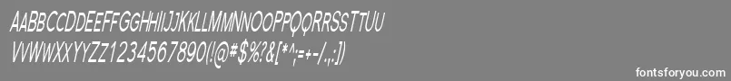 フォントFlorencesansScCompItalic – 灰色の背景に白い文字