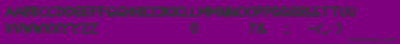 BPraharaThTlsnTgnBold-fontti – mustat fontit violetilla taustalla