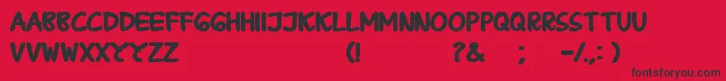 BPraharaThTlsnTgnBold Font – Black Fonts on Red Background