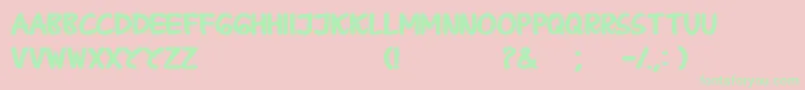 BPraharaThTlsnTgnBold-Schriftart – Grüne Schriften auf rosa Hintergrund