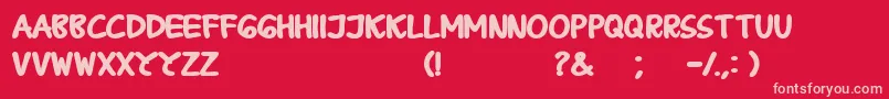BPraharaThTlsnTgnBold Font – Pink Fonts on Red Background
