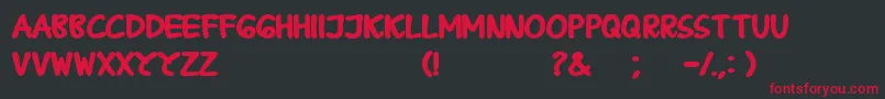 BPraharaThTlsnTgnBold Font – Red Fonts on Black Background