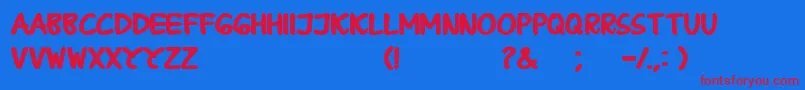 フォントBPraharaThTlsnTgnBold – 赤い文字の青い背景