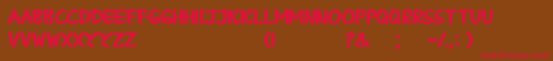 BPraharaThTlsnTgnBold Font – Red Fonts on Brown Background