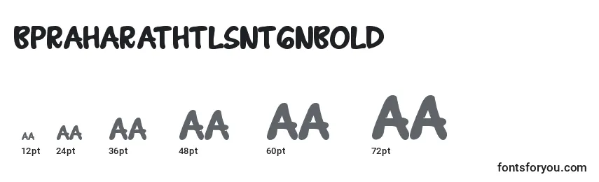 BPraharaThTlsnTgnBold Font Sizes