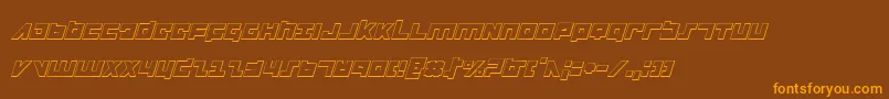 fuente FlightCorps3DItalic – Fuentes Naranjas Sobre Fondo Marrón