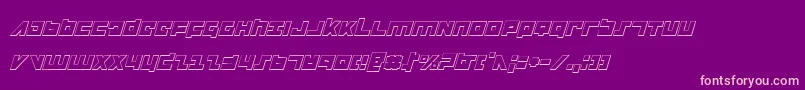 FlightCorps3DItalic Font – Pink Fonts on Purple Background