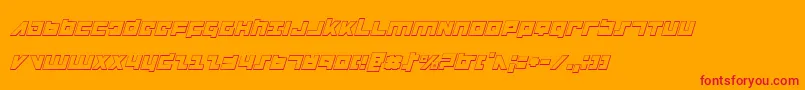 Więcej informacji o czcionce FlightCorps3DItalic Czcionka FlightCorps3DItalic – czerwone czcionki na pomarańczowym tle