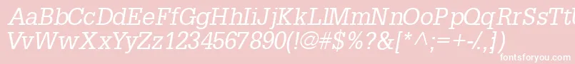 InstallationsskItalic Font – White Fonts on Pink Background