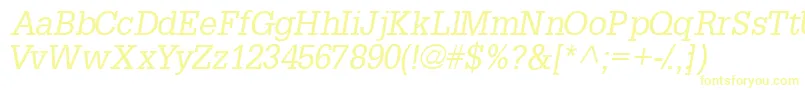 InstallationsskItalic Font – Yellow Fonts on White Background