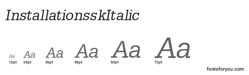 Размеры шрифта InstallationsskItalic
