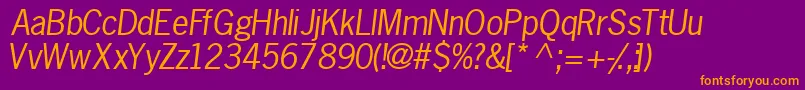 MacrosskItalic Font – Orange Fonts on Purple Background