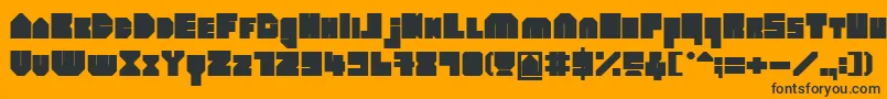 HeavyloudedgeBold-Schriftart – Schwarze Schriften auf orangefarbenem Hintergrund