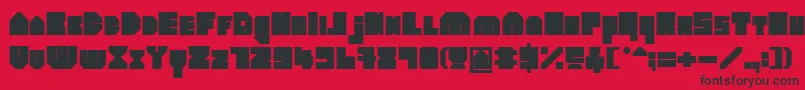 HeavyloudedgeBold Font – Black Fonts on Red Background