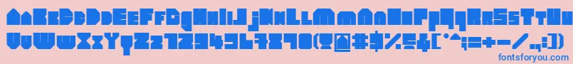 HeavyloudedgeBold Font – Blue Fonts on Pink Background