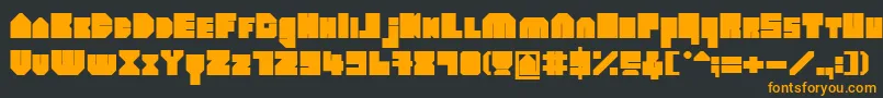 HeavyloudedgeBold Font – Orange Fonts on Black Background