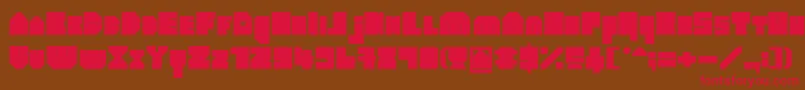 HeavyloudedgeBold Font – Red Fonts on Brown Background