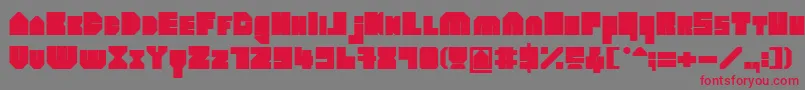 HeavyloudedgeBold Font – Red Fonts on Gray Background