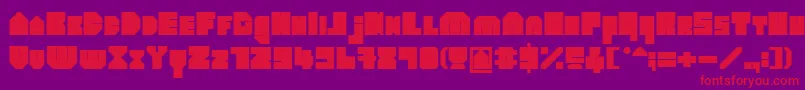 HeavyloudedgeBold Font – Red Fonts on Purple Background