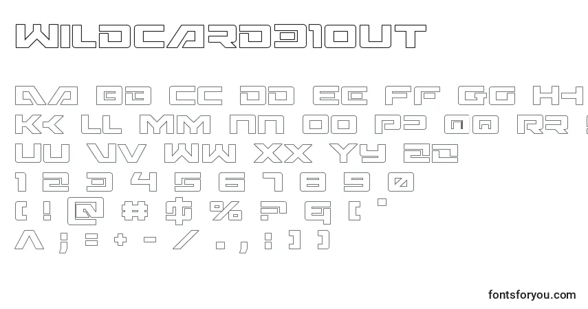 A fonte Wildcard31out – alfabeto, números, caracteres especiais