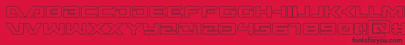 Wildcard31out Font – Black Fonts on Red Background
