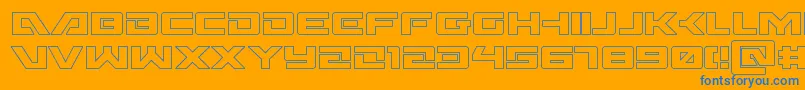 Wildcard31out Font – Blue Fonts on Orange Background