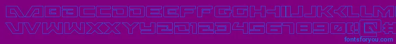 Шрифт Wildcard31out – синие шрифты на фиолетовом фоне