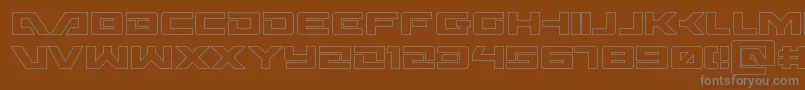 Шрифт Wildcard31out – серые шрифты на коричневом фоне