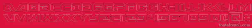 Wildcard31out Font – Gray Fonts on Red Background