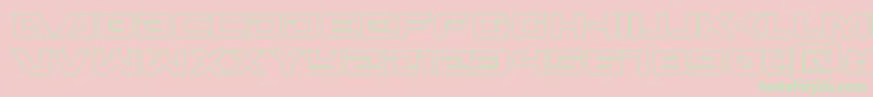 Wildcard31out Font – Green Fonts on Pink Background