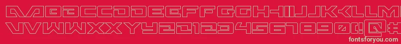 Wildcard31out Font – Green Fonts on Red Background