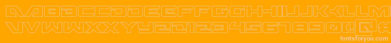 Wildcard31out Font – Pink Fonts on Orange Background