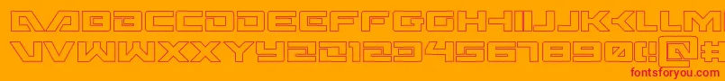 Wildcard31out Font – Red Fonts on Orange Background