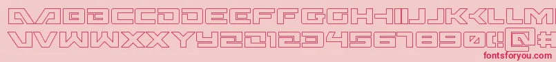 Wildcard31out-Schriftart – Rote Schriften auf rosa Hintergrund