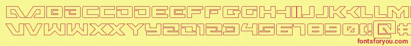 Wildcard31out Font – Red Fonts on Yellow Background