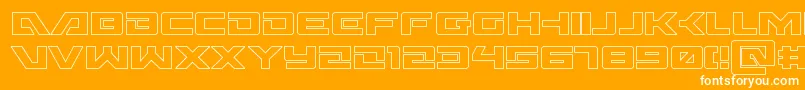 Wildcard31out Font – White Fonts on Orange Background