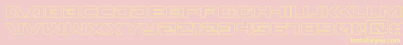 Wildcard31out Font – Yellow Fonts on Pink Background