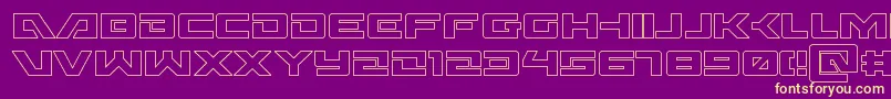Wildcard31out Font – Yellow Fonts on Purple Background