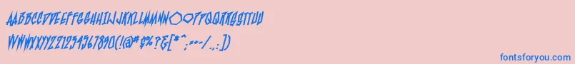 Więcej informacji o czcionce BlamblambbHvy Czcionka BlamblambbHvy – niebieskie czcionki na różowym tle