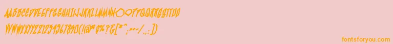 BlamblambbHvy Font – Orange Fonts on Pink Background