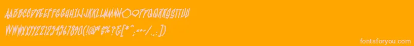 BlamblambbHvy Font – Pink Fonts on Orange Background