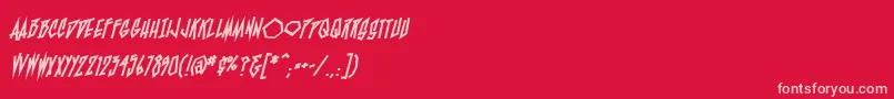 fuente BlamblambbHvy – Fuentes Rosadas Sobre Fondo Rojo